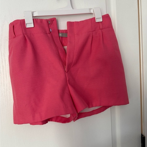 ASOS Pink High Waist Tailored Shorts - Picture 3 of 5